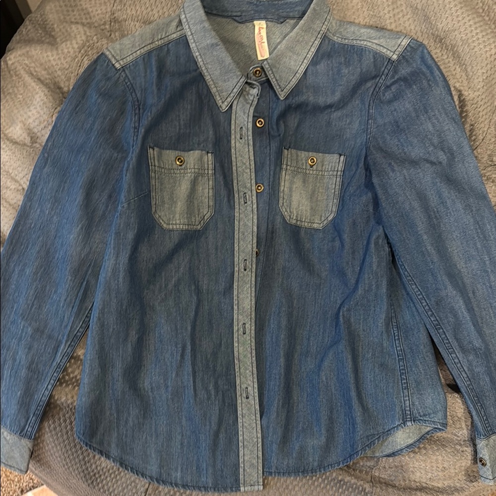 Hanna Andersson Blue Denim Button Down Shirt